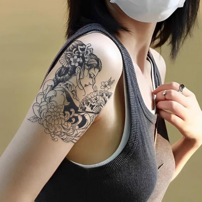 Veil of Bloom (Fan & Skull Geisha)